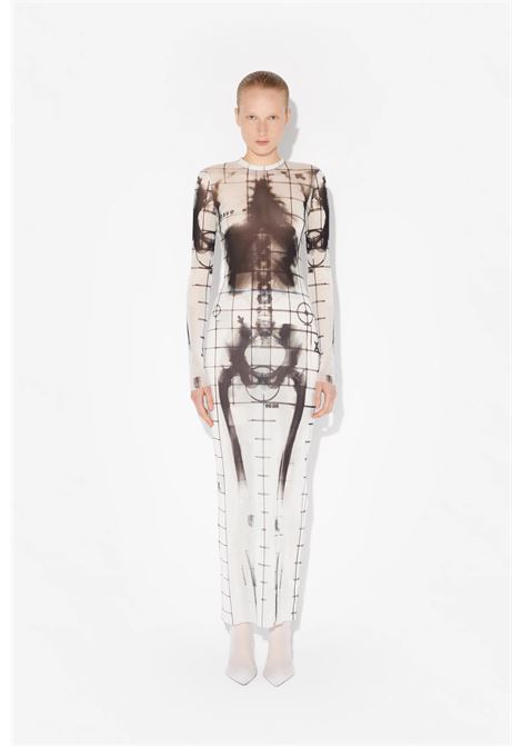 squeletor long dress woman white JEAN PAUL GAULTIER | 25/33-F-RO309-T5800100